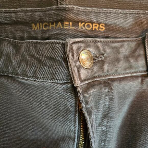 NWT Michael Kors Women's Olive Knee-Length Green Denim Cargo Skirt, Size 12 - Picture 6 of 9